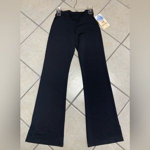Adult S or M Black Dri Fit V-Waist Bootcut Yoga Athleisure Jazz Dance Pants NWT